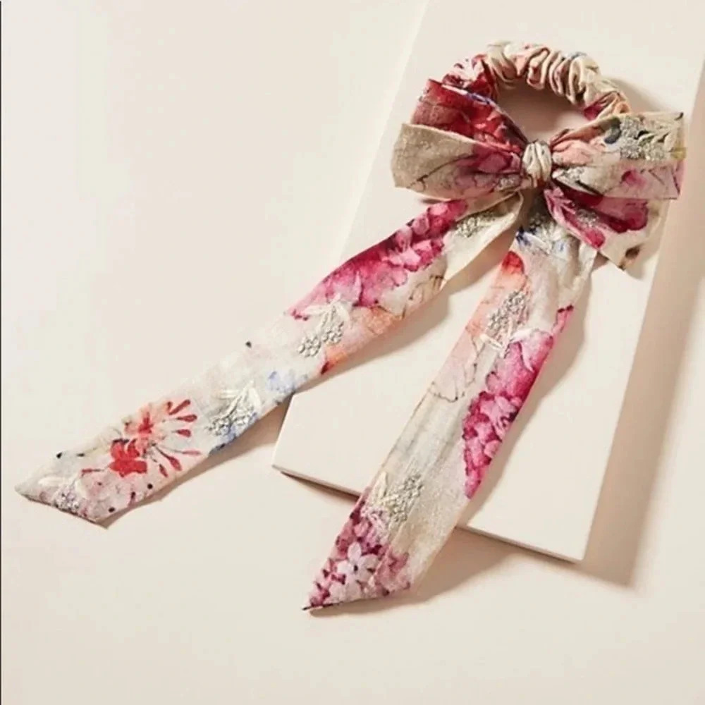 Anthropologie Deepa Fawna Scarf Ponytail Holder
